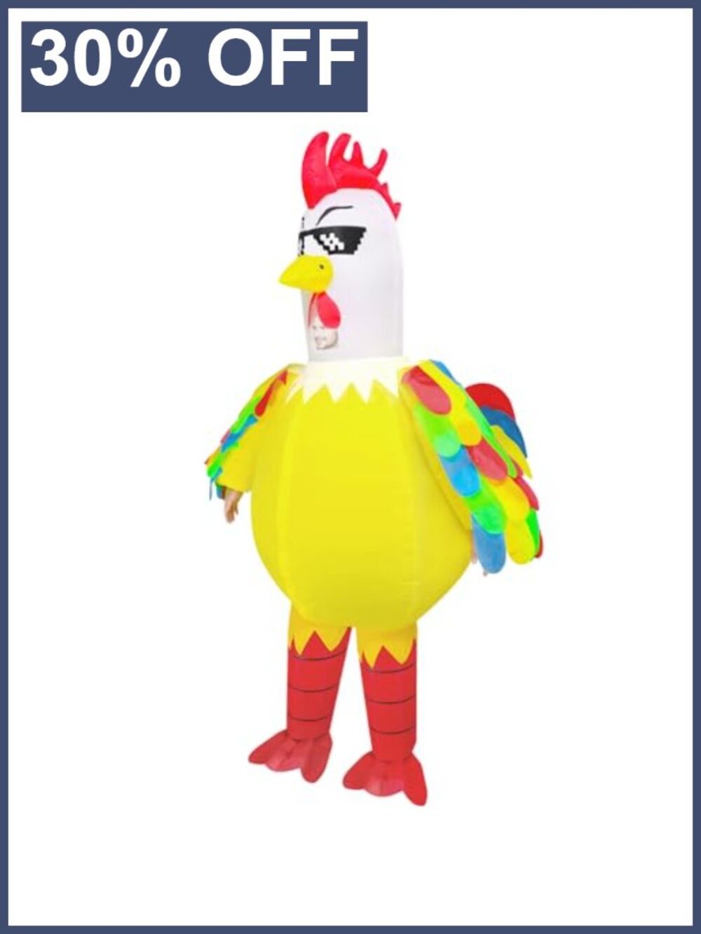Inflatable Chicken Costume Adult Blow Up Halloween Cosplay